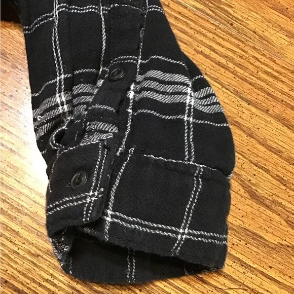 Sonoma size XL  Black and White Checkered long sleeve pullover Shirt - Picture 10 of 11